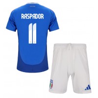 Camisa de time de futebol Itália Giacomo Raspadori #11 Replicas 1º Equipamento Infantil Europeu 2024 Manga Curta (+ Calças curtas)